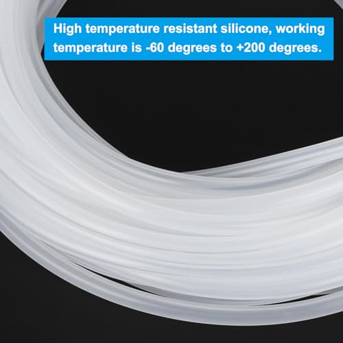 3/16" ID x 5/16" OD Siliconen buis, 1 Roll 16,4ft Hoge Pure Siliconen slang buis Flexibele Duidelijke Pijp voor thuis Brewing Water Air Liquid Transfer 4