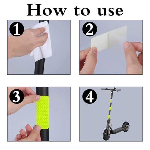 Waarschuwing Reflecterende Stickers, Reflecterende Tape, Zelf-Adhesive, Reflector Stickers, voor Fietsen en Helmen (verpakking van 24) 4