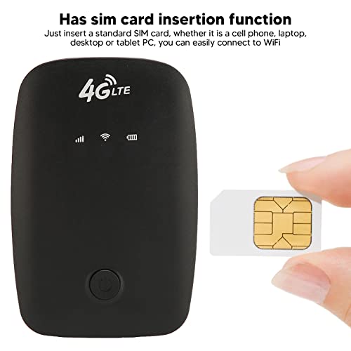 4G LTE Mobiele Wifi Hotspot, 3G 4G Pocket mobiele hotspot met Sim Card Slot, Ontgrendeld Draadloos Internet Router Apparaat, Ondersteuning voor maximaal 10 gebruikers 3