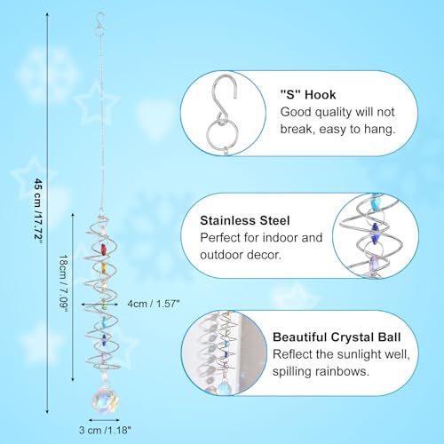 Suncatchers voor ramen opknoping, zon catchers in het raam buiten opknoping decor kristal tuin decor bruiloft verjaardag feest voor vrouwen, zilver kleurrijk