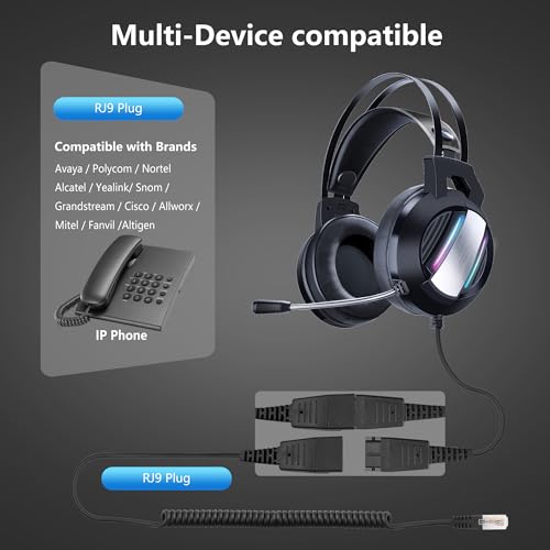 RJ9 aan QD-adapter Kabel Hoofdtelefoon Adapter Kabel Quick Connect Kabel naar RJ9 Plug Adapter Kabel voor Plantronics QD Headsets Nortel Mitel Aastra NEC en meer 5