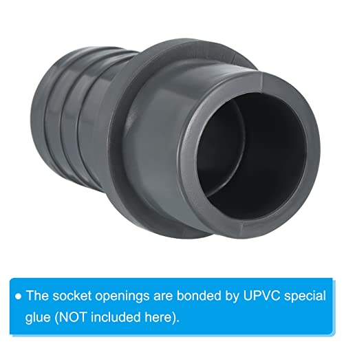 UPVC Reducer Pipe Fitting 32x30mm, 2 Pack Straight Koppelaar Connector, Grey 5