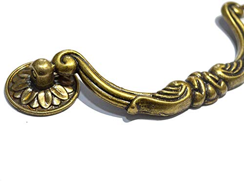 4Stuks Antieke koperen messing Vintage ronde pull Swing Ring Keuken Badkamer Bedroom Cupboard Deur Knobs Lade Meubels 4