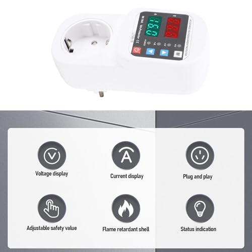 Verstelbare Spanning Huidige reis Rising Safety Socket 63A LED-weergave Automatische Spanning Huidige Veiligheid Socket voor Koelkast TV PC Home Appliance