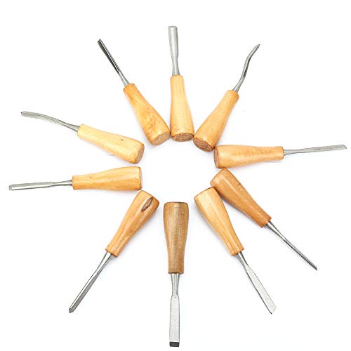 10 stuks houten handvat vleesmes beitelset, houtbewerking handgereedschap 3