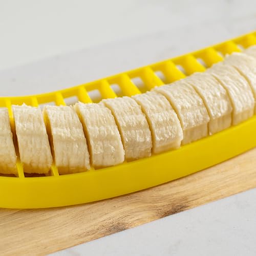 Banana Cutter, Plastic Banana Cutter voor Perfect Gesneden Bananen, Banana Chopper, Fruit Salade Komkommer Plantaardige Peleer Keuken Gereedschappen 3