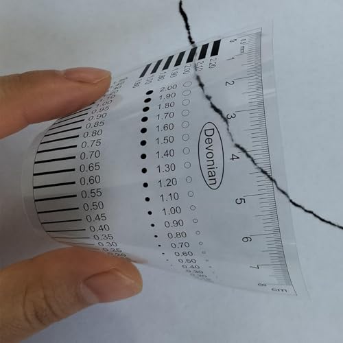 punt en lijn meetapparaat, spotkaart, scheur breedte liniaal, spleet liniaal, vergelijkingskaart, trachoma vergelijkingsblad, barst vergelijking liniaal, belangrijke hulpmiddelen voor fout metin 5