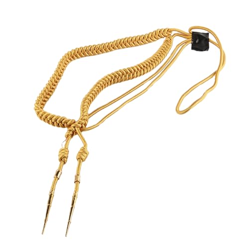 Gold Epaulettes Aiguillette Gevlochten schouder koord Badge voor Uniform Cosplay kostuum DIY Kleding Decoratie Accessoires Goud