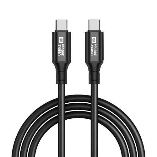 USB C naar USB C-kabel, USB 3.2, Type C-kabel, 20Gbit/s, PD 100W, 8K@60Hz, Fast Charging-kabel voor telefoon, tablet en andere USB-C-apparaten (1m)