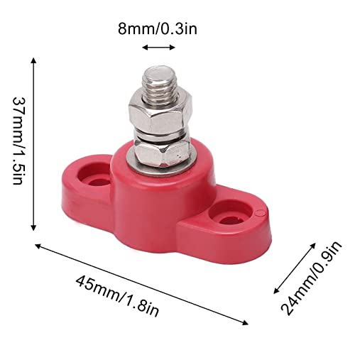 4Pcs Batterij Power Distributie Terminal Blocks Rood Zwarte Stud Ground geïsoleerde Junction Post 12v 24v voor auto