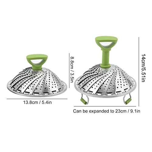 Stoommand, Multifunctionele Vouwbare Steam Rack, Roestvrij staal intrekbare Steamer, Cookware Accessoire voor Stoomende Groenten, Rolls en Zeevruchten (klein)