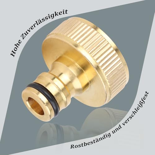 Snelle koppeling, Wateradapter met 1 inch Adapter voor het aansluiten van een waterslang, Anti-Splash technologie 3