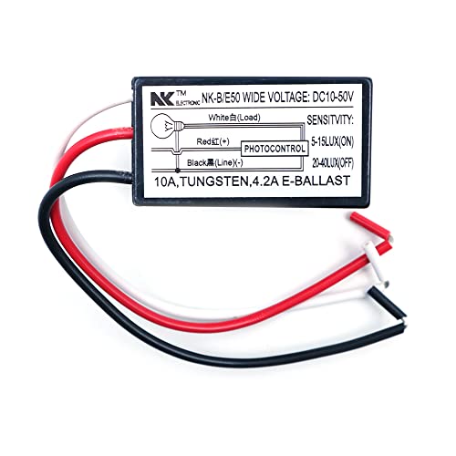 AC 12V-48VDC Optical Switch Dusk to Dawn Knop Inbouw Oogschakelaar voor fotobesturing Fotocelsensor-NK-B/E50