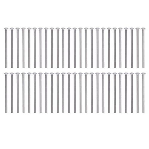 50 st. Flange Globe hoofd Schroeven, A2-70 roestvrij staal knoppen hoofden Allen Caps Bolts Kit Full Thread(M3*50MM)