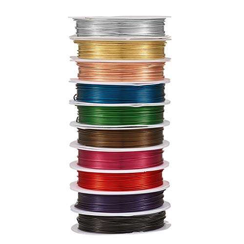 10 Rolls 20 Gauge / 0.8mm Corrosiebestendig Koper Draad gemengde kleur 40m Buigbare sieraden kralen Blote metalen draad voor het inpakken van sieraden het maken van bloemen Beeldhouwkunst ambachten 4