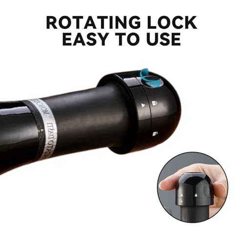 2 stuks wijn flessendop, Vacuüm wijnfles dop, Champagne Stoppers Vacuüm, met luchtdichte sluiting voor het bewaren en bewaren van verse rode wijn 3