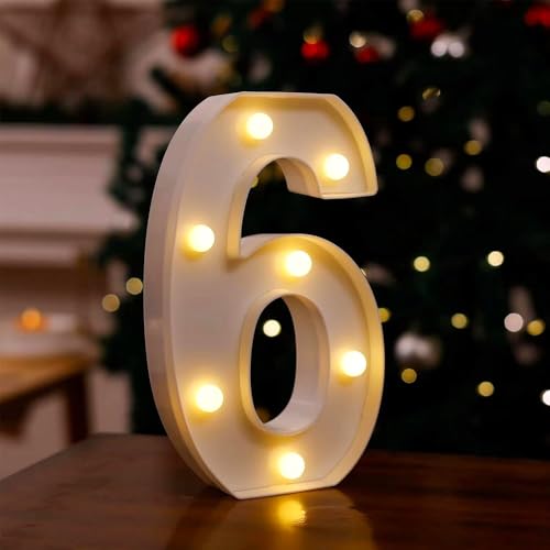 LED van het zeenummerlichtteken Marquee Number Light Up 0-9 Digits Lights Teken voor Home Party Bar Bruiloft Festival Verjaardag Decoraties (6) 4