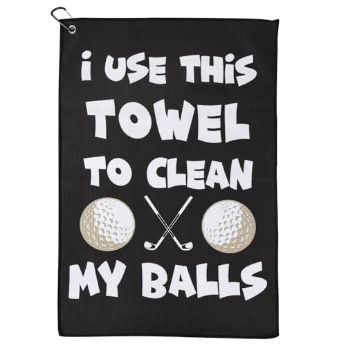 Golf Handdoek, Grappige Golf Cadeaus voor Mannen, Draagbare Golf Handdoeken met Clip, Gepersonaliseerde Golf Handdoek voor Mannen, Vriend, Man, Vader, Golf Fan, Golf Fan
