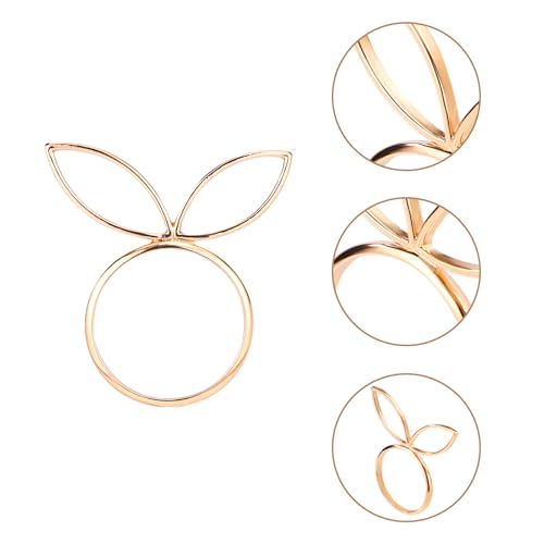 12 st. Paashaas Napkin Ringen, Golden Rabbit oor Pasen Napkin houder leuke Napkin Buckles voorjaar diner tafel decoratie voor feest bruiloft banket omgeving 4