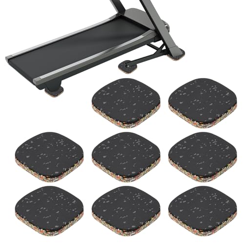 8 st. Loopband Mat Pads,10x10x1,5cm Hoge dichtheid schuim anti-vibratie pad geluiddicht Vloermat Oefenapparatuur Mat voor Tapijt Beschermen Geluidsreductie Home Sportschool,Grijs