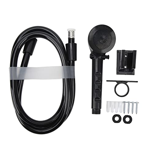 Camper Handheld douchekop voor RV Camper Van Travel Trailer Motorhom, Hand Douche set 1.5m slang 3 positie Douchekop (zwart)