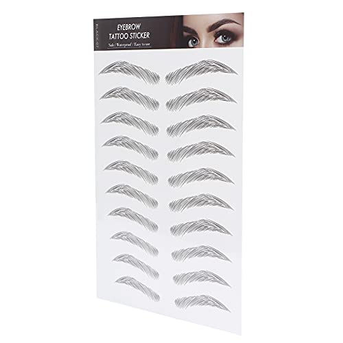 6D Eyebrow Tattoo Sticker Professional Waterproof Eyebrow Transfer Sticker Eyebrow Makeup Tool voor vrouwen en meisjes (zwart)(BLACK-07) 3