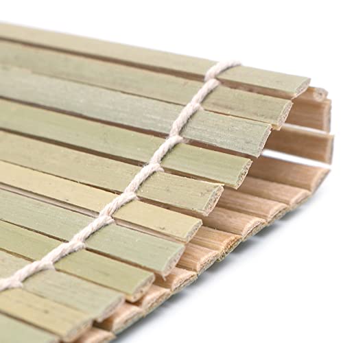 2 Pack Bamboo Sushi Mat Sushi Roller Bamboo Sushi Rolling Mat Maker 9.5" Vierkant 3