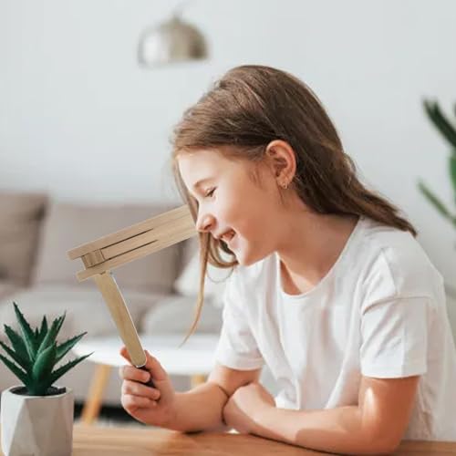 2 stuks houten ratelgeluiden maker, houten roterende ratel, lawaaimaker, geschikt voor feesten, bruiloften, feesten en andere gelegenheden 5