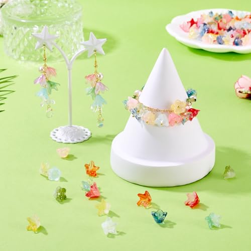 120 st. Verschillende Bloemen Glazen Kralen Spray Geschilderd Glas Spacer Kralen Bloem kralen Caps sieraden Kralen Bulk voor DIY Crafts Levering armband sieraden maken