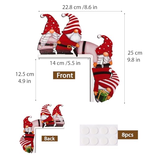 Kerstmis deur frame decoraties kabouter deur hoek borden grappige deur ornament houten deur frame decoratie voor Kerstmis deur raam welkom borden