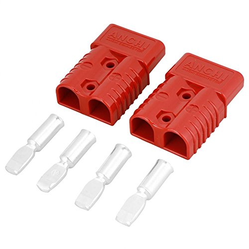 2 stuks 175A 600V Batterij Quick Koppelen Winch Connector Contact Hoes Rood met 4 Accessoires