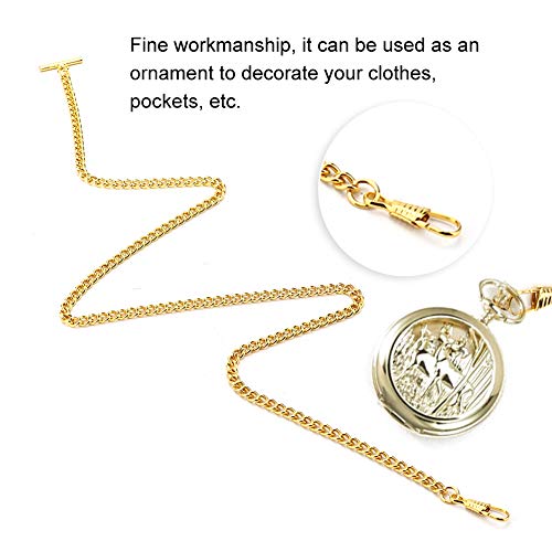 Klassieke metalen zak horloge ketting antiek geschenk (Gold), goud, Classic 4