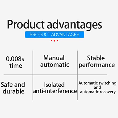 Automatische schakelschakelaar met dubbele voeding AC 400V 4P 20A/32A/50A/63A/80A/100A ATS PC Automatische schakelschakelaar voor gemeentelijke elektriciteit, UPS, Inverter, Solar Power (100A) 5
