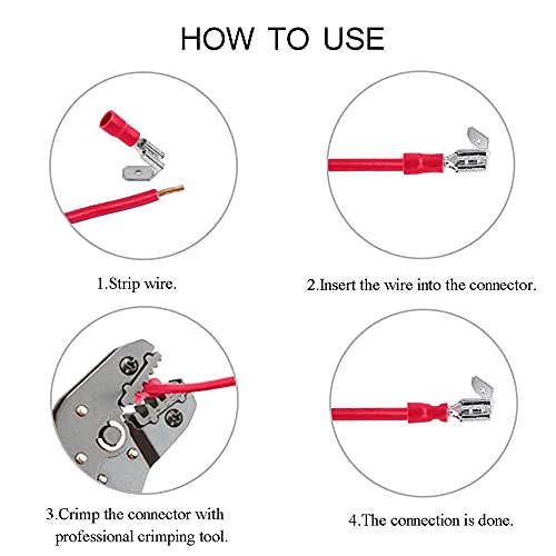 150 st. Kabellugs, Half geïsoleerd, Huckepack, Splice Spade, Elektrische draad, Crimp Connectors, Plug-In Connectors, Platte pluggen, Branch Connector, Platte plug, Divider 5