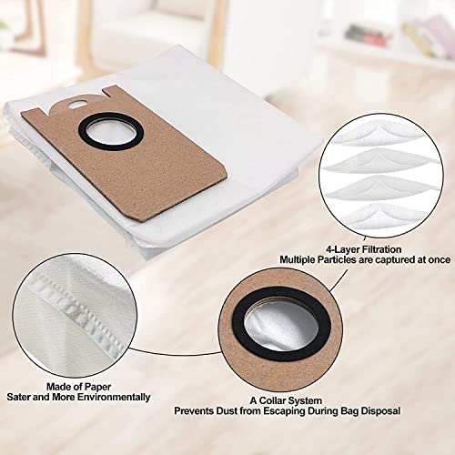 12 st Leakproof speciale grote capaciteit stofzak voor Proscenic M7 Pro M8 Pro M7 Max Stofzuiger 4