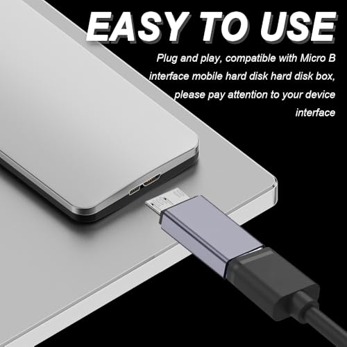 Micro B naar USB 3.0-adapter met Micro B naar Type-C-adapter, Micro B mannelijk naar USB/Type-C USB3.0-gegevensoverdrachtadapter voor computer(4 stuks) 5