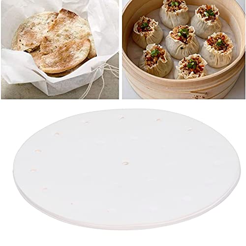 100P Air Fryer Parchment Paper, Air Fryer Liner Stoompapier, Ca. 99-151g / 3.5-5.3oz Geschikt voor elektrische friteuse, stoomketels, bakpan(18cm) 3