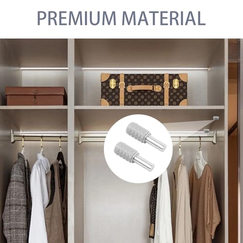 Verpakking van 50 Shelf Racks, 5 x 25 mm Shelf Support Pennen, Plaats Shelf Holder met Non-Slip Rubber Cap, Shelf Holder, Shelf Holder, Kabinet, Boekenkast, Plankenrek voor houten vloeren 4