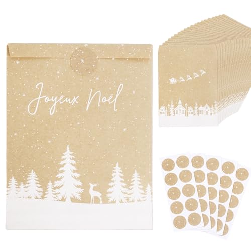 50 x kerstzakjes in het Frans met etikken