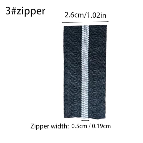 10 Pack Silver Headless Zippers, Rose Gold Headless Zippers, Silver Nylon Spiral Zippers met zilveren tanden, Geschikt voor zakken, Do It Yourself Naaldwerk, Naaien (Rose Gold Black) 5