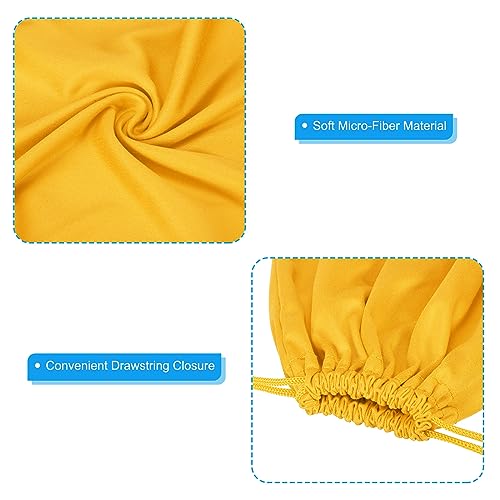 Ski Goggles Bag, 3 Pack Soft Microfiber Snow Goggles Beschermende opslagzak Mouwkoord zak voor cameralenzen, zonnebril, Eyewear, Roze, Oranje, Geel 3