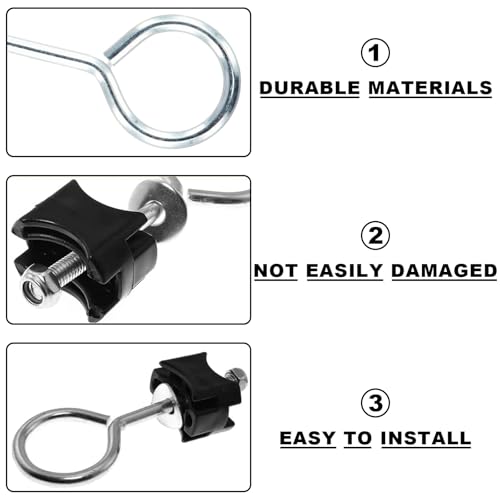 Verpakking van 12 Trampoline Reserveschroeven Inclusief 2 veerhaken, schroefaccessoires voor Trampoline, Trampoline Schroeven, Geschikt voor grote en kleine trampolines 3