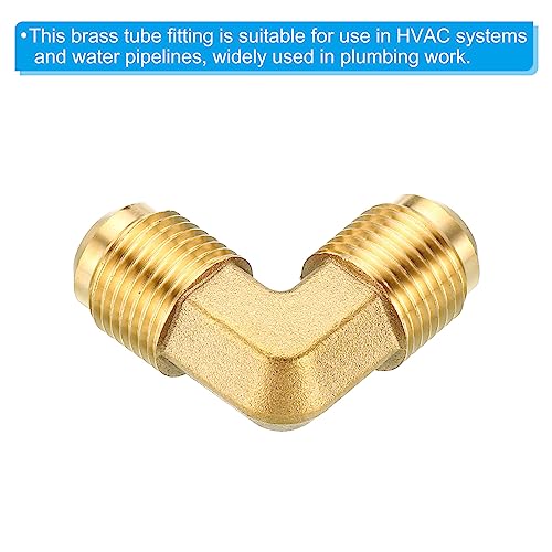 3/8" x 3/8" Brass Pipe Fitting, 90 Degree Elbow Tube Accessoires Tube Adapter Socket voor Airconditioning Koeling Loodgieter 4