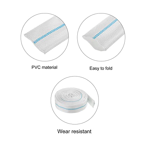 25mm ID 25ft Lichtgewicht terugspoelen slang been plat versterkt ontlading PVC slang 0.8MPa voor zwembad 3