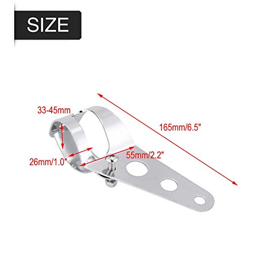 Vork Koplamp Montage Bracket, 35-43mm Motorfiets Koplamp Bracket Vork Buis Clamp Kit voor Chopper Cafe Racer(Chrome)