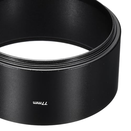 77mm Lenskap, lange focus Mat oppervlak anti-reflectieve binnenkap met schoonmaakdoek voor camera lenzen, zwart 3