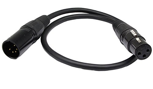 DMX 512 5 Pin XLR Man naar XLR Vrouwelijke 3 Pole Stage Lichtkabel met metalen connectoren voor Stage Verlichting en DJ-1.6m