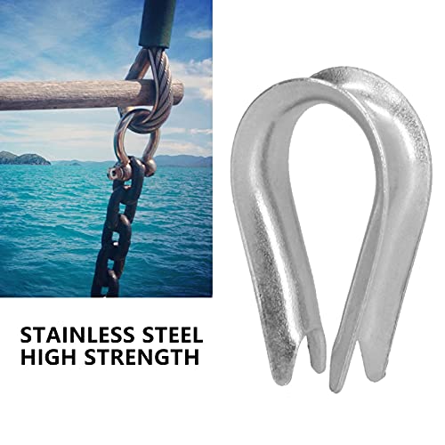 50Scs Draad touw Vingervlekken Roestvrij stalen kabel Rigging Tools Vingers Rigging Zeilvijver(M3(3mm)) 3