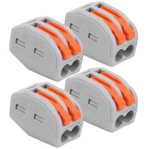 Pak van 100 Push Wire Cabling Plugs, Quick Connect Terminal Blocks, Professionele Accessoires voor Parallelle Devices (PCT-212) 5