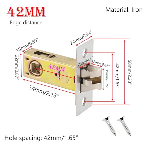 42 mm buisslot, hoogwaardig mortisslot, deurslot voor gebruik met verende deurgrepen